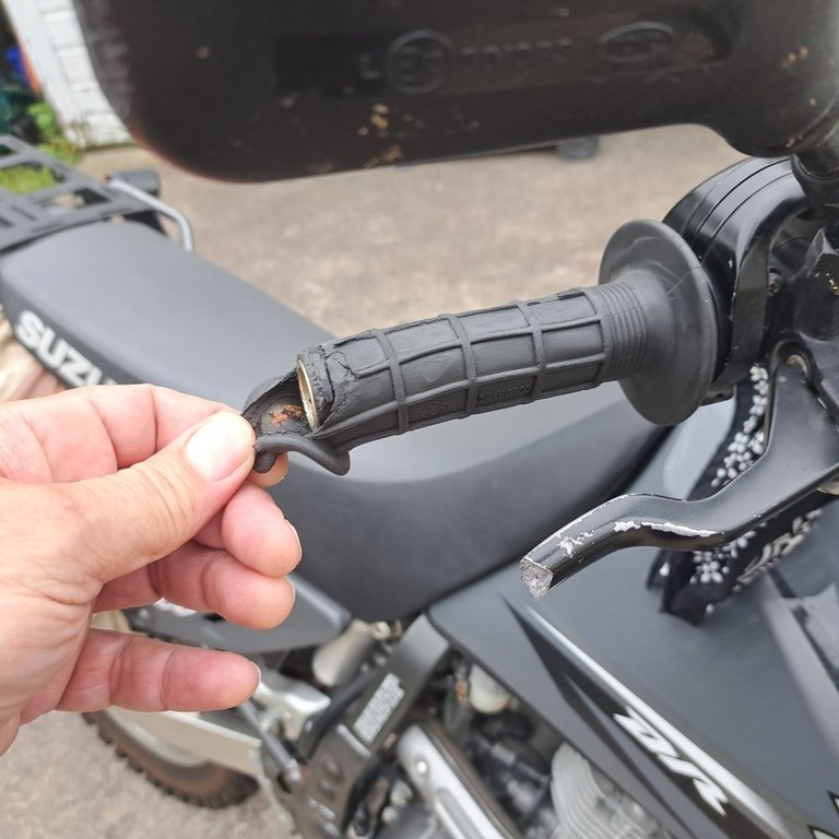 Old grips were falling apart.
