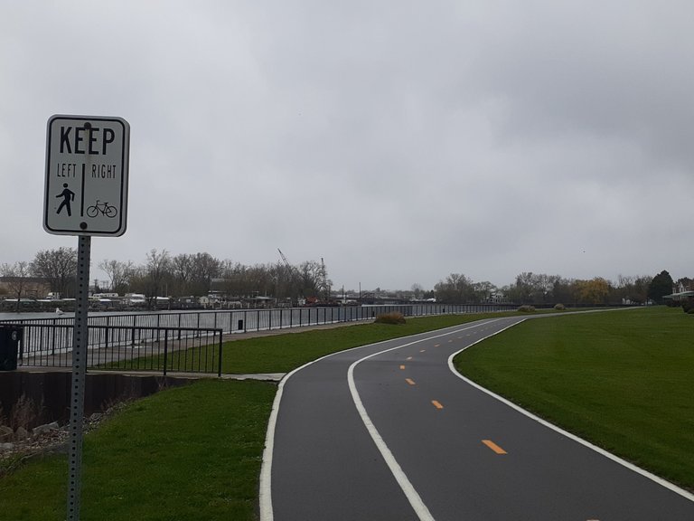 We went from anarchy in the park, to a sign telling people how to walk and ride their bicycle.