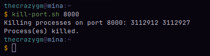 A Simple Script to Kill Whatever is on a Port