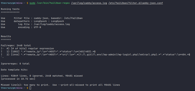 Securing a Caddy Server with a Custom Fail2Ban Filter
