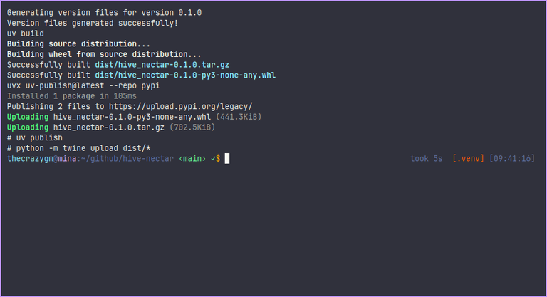 hive-nectar v0.1.0 released - The 1st Hive only version
