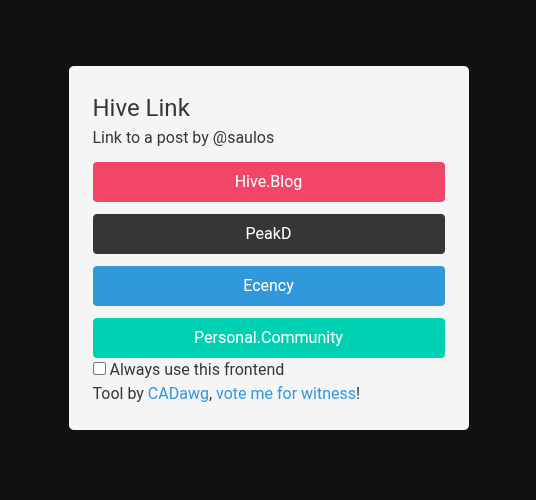 Multiple Choice Frontends!