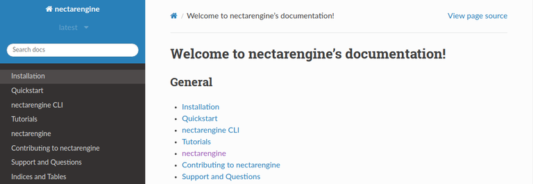 Nectarengine v0.1.2 and ReadTheDocs