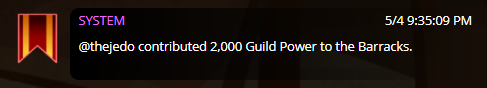 Guild contribution