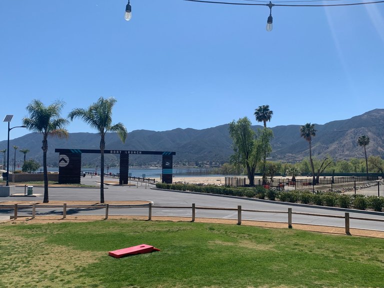 View of the lake from the restaurant