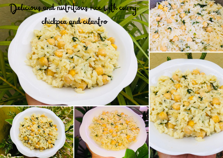 Delicious and nutritious rice with curry, chickpea and cilantro.png