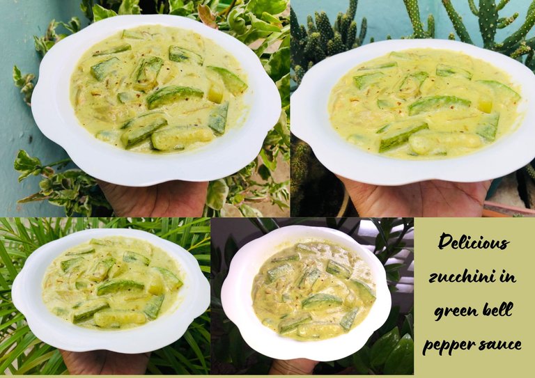 Delicious zucchini in green bell pepper sauce.jpg