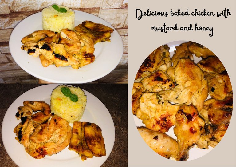 Delicious baked chicken with mustard and honey.png