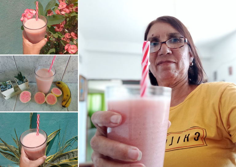 Delicious and nutritious guava and banana juice [Esp-Eng]