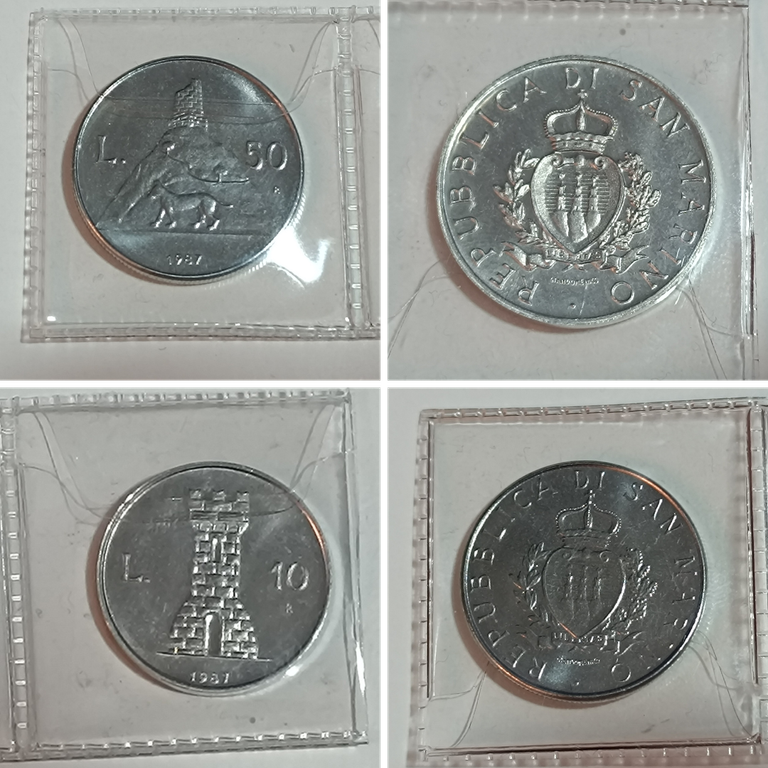 1987 San Marino 10 Lire 50 Lire.png
