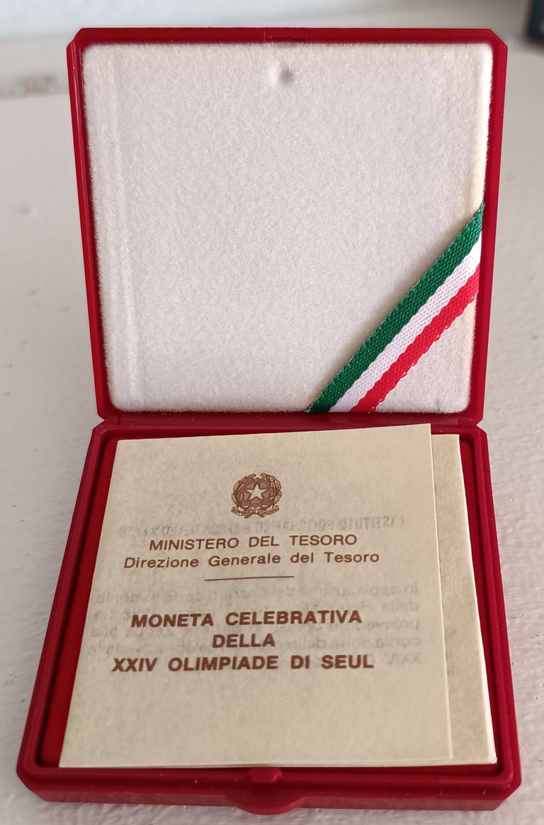 1988 500 Lire Italy Summer Olympics Seoul Proof Certificate Authenticity(7).jpg