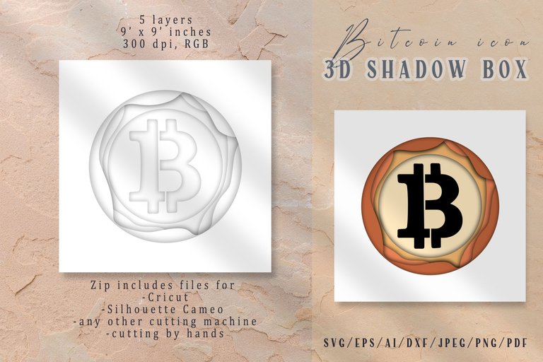 bitcoin 3d shadow box papercut svg file 2.jpg