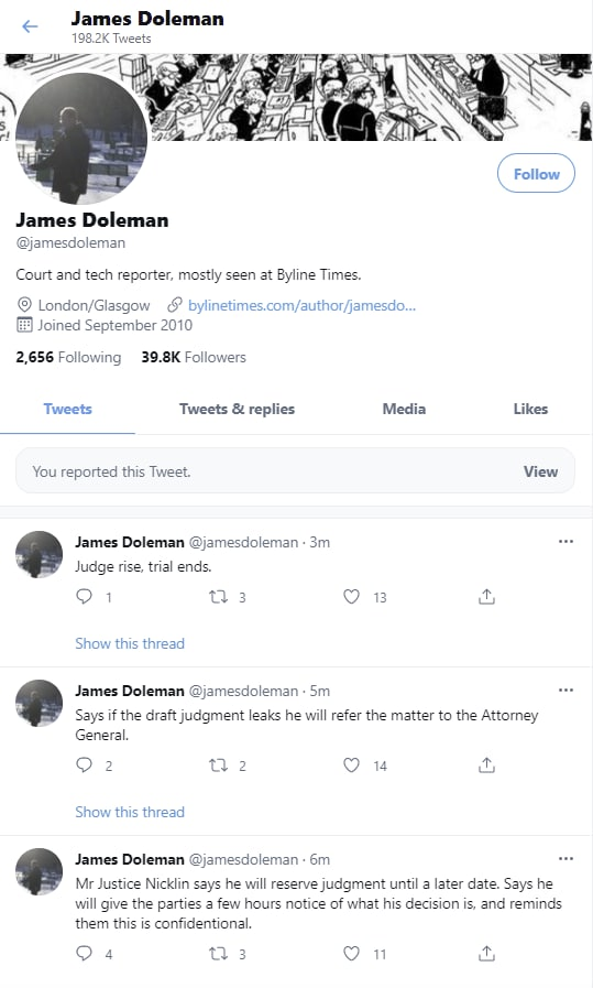 James Doleman "journalist"