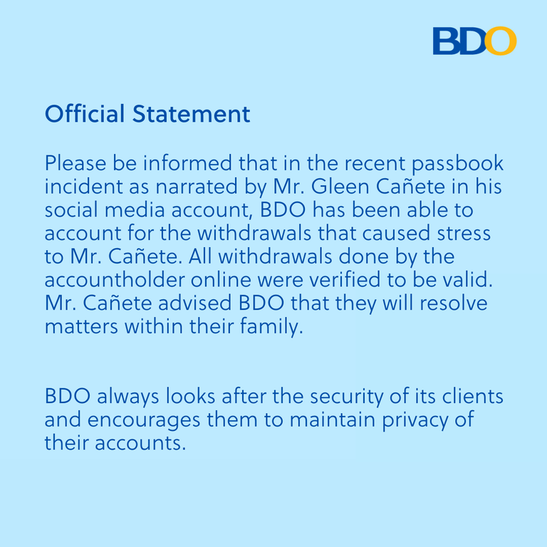 Official Statement - Passbook Incident .png