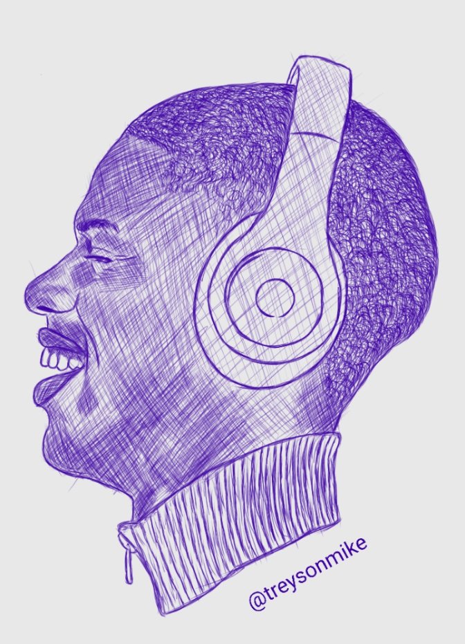 Pen Sketch : Music is Life.