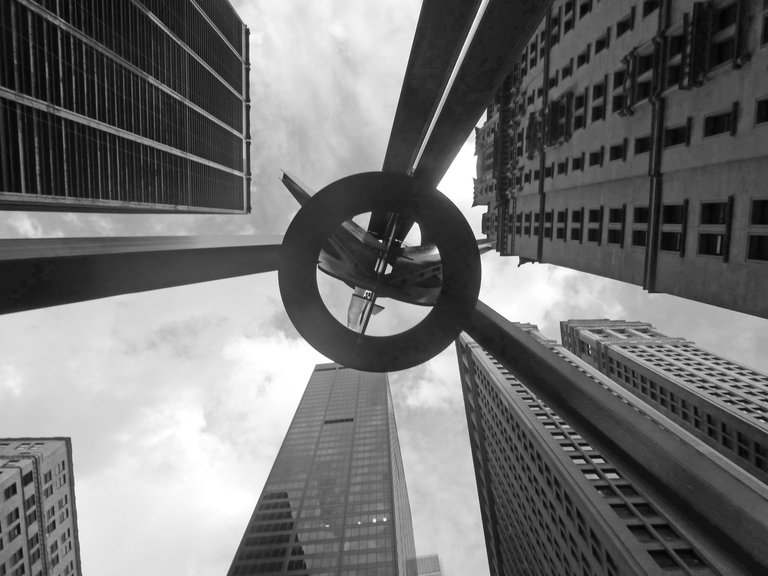 Blackandwhite, skycrapers and sculpture.jpg