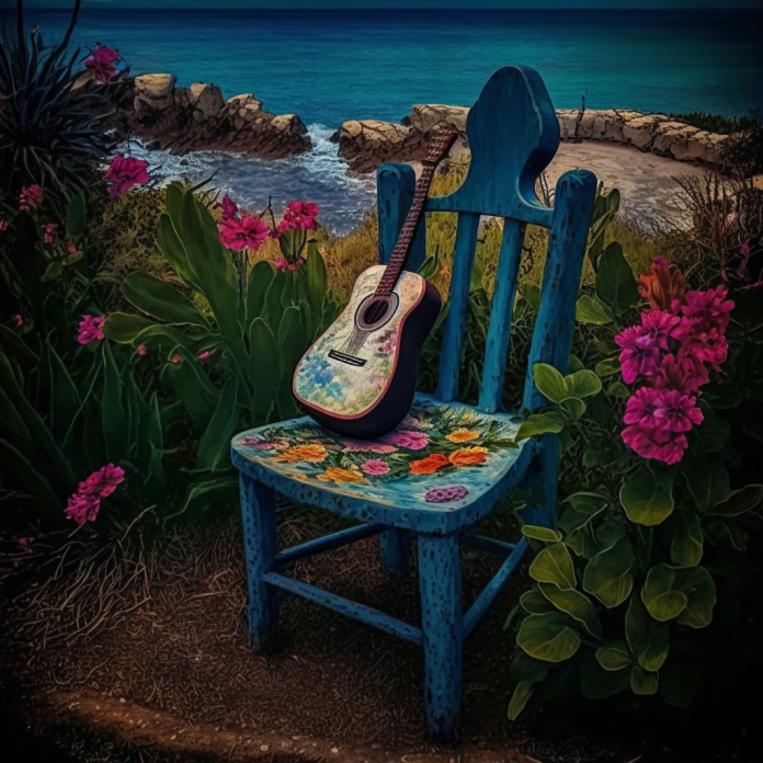 Ugochill_Guitar_on_pretty_chair_in_the_pretty_garden_looking_at_00d1f72a-99b0-421e-990b-ec4a2f24c560.png