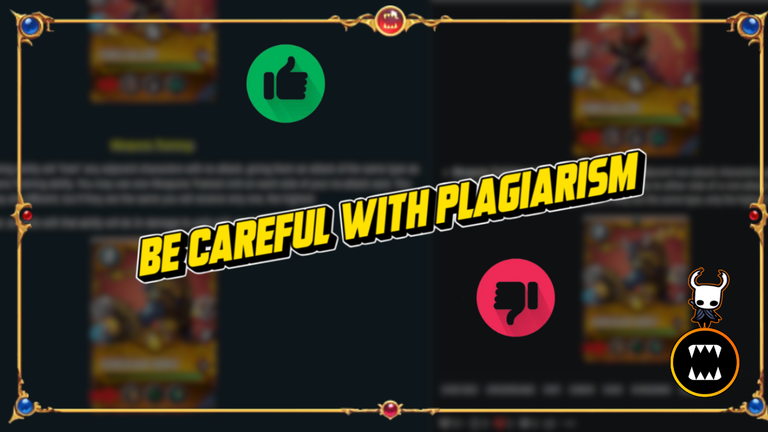 Be careful with Plagiarism in your Splinterlands Posts