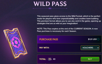 Wild Seasonal Pass Splinterlands.