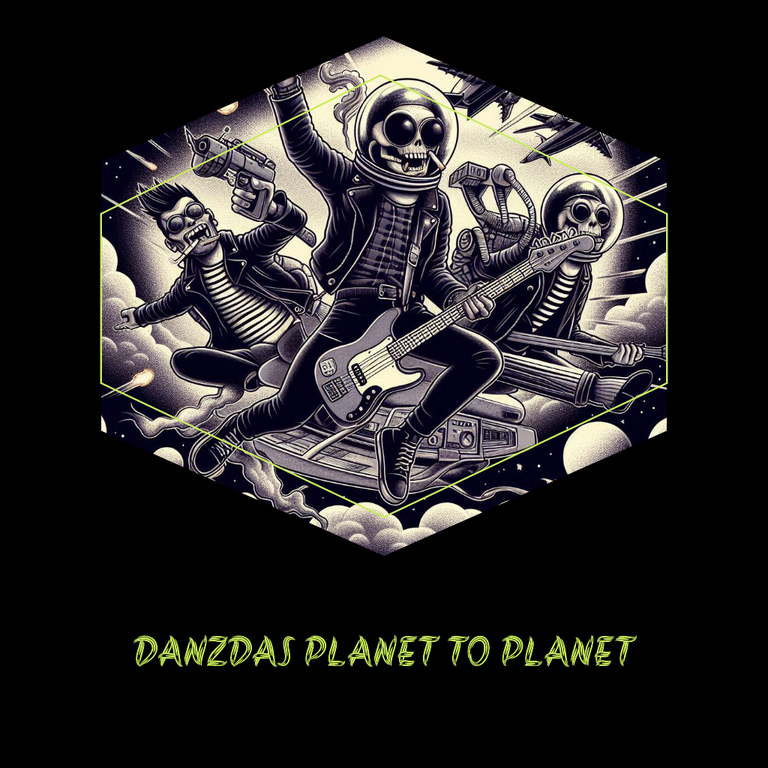 danzdas a punk rock band flying from a planet to another with cigarettes in their hands and b.png