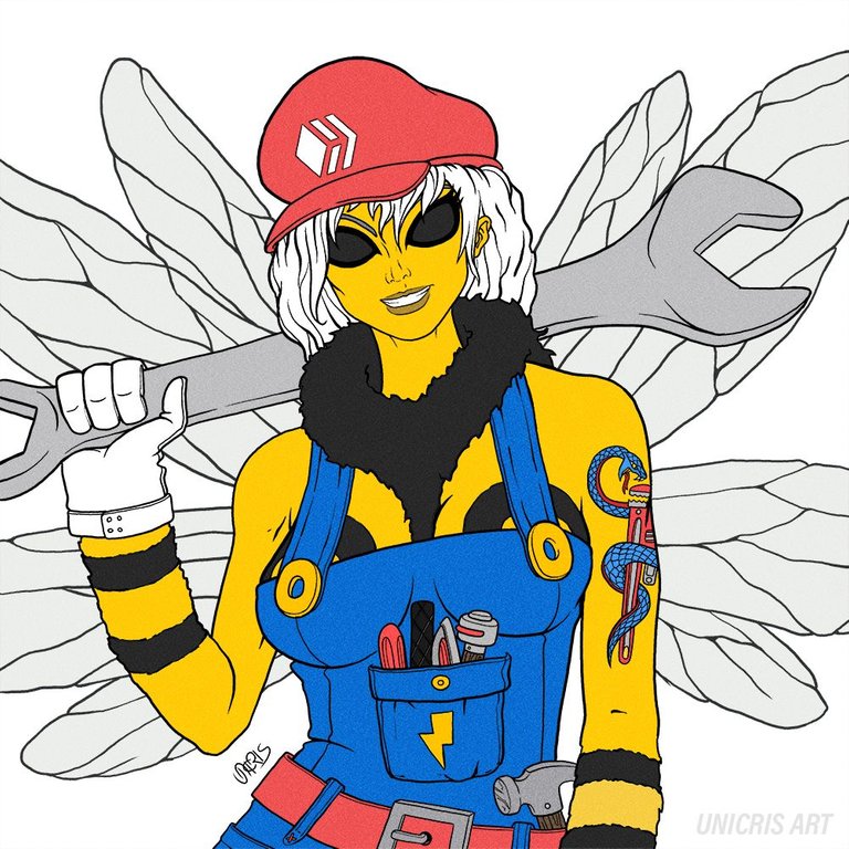 009. Technician Bee - Flat Colors - 1000x1000.jpg