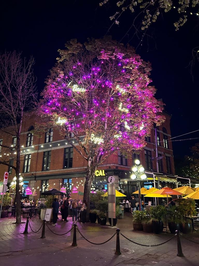 Vancouver Old Downtown at night