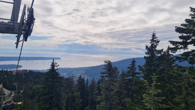 Chairlift view of the city