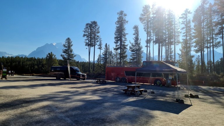 Moraine Lake Shuttle parking lot