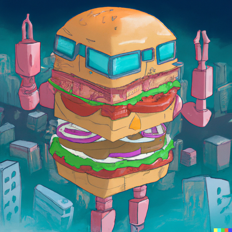 DALLE_2022-09-05_19.51.09_-_a_giant_robot_made_of_burger_floating_above_a_glass_city_in_the_style_of_jerome_bosh.png