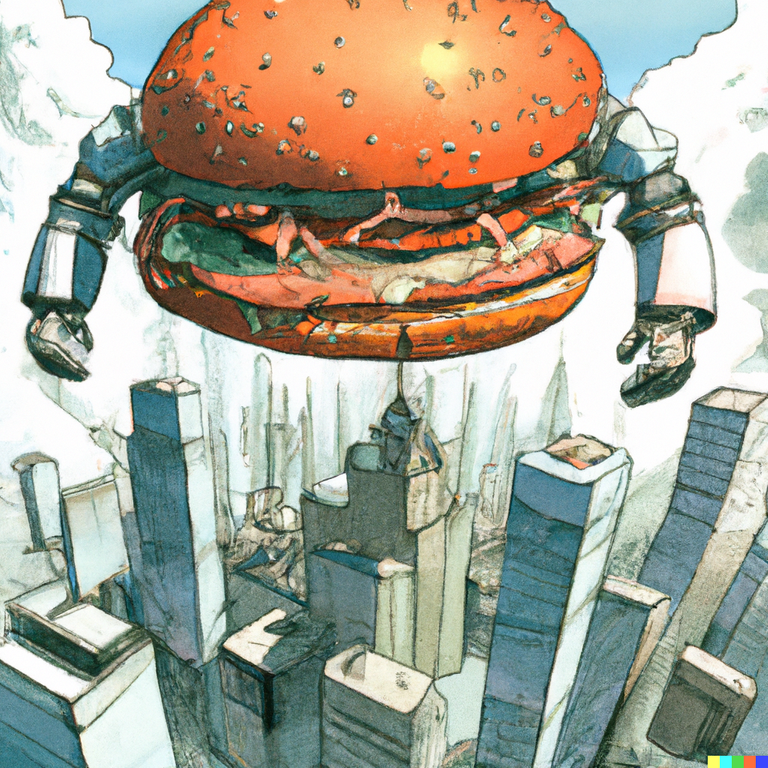 DALLE_2022-09-05_19.47.58_-_a_giant_robot_made_of_burger_floating_above_a_glass_city_by_moebius.png