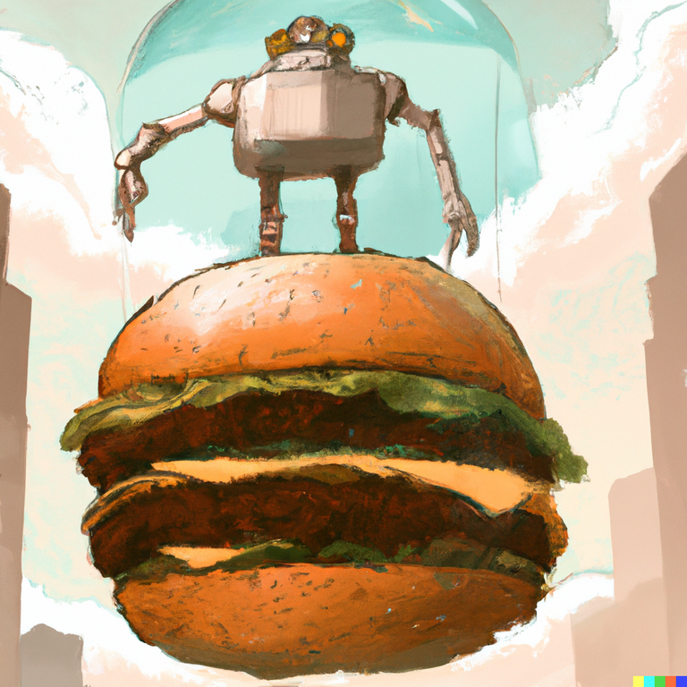 DALLE_2022-09-05_19.49.07_-_a_giant_robot_made_of_burger_floating_above_a_glass_city_by_dali.png