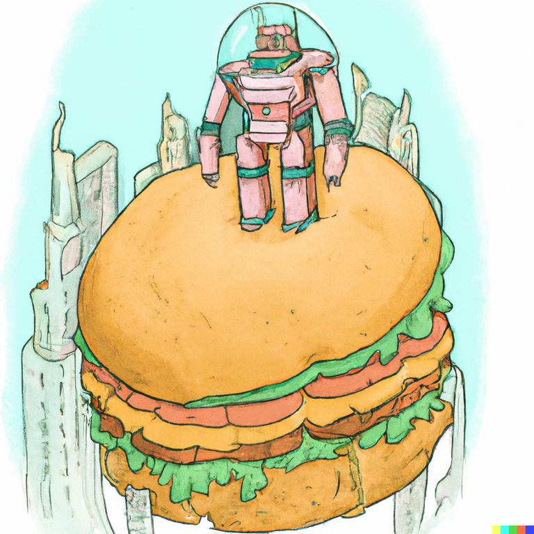 DALLE_2022-09-05_19.47.48_-_a_giant_robot_made_of_burger_floating_above_a_glass_city_by_moebius.png