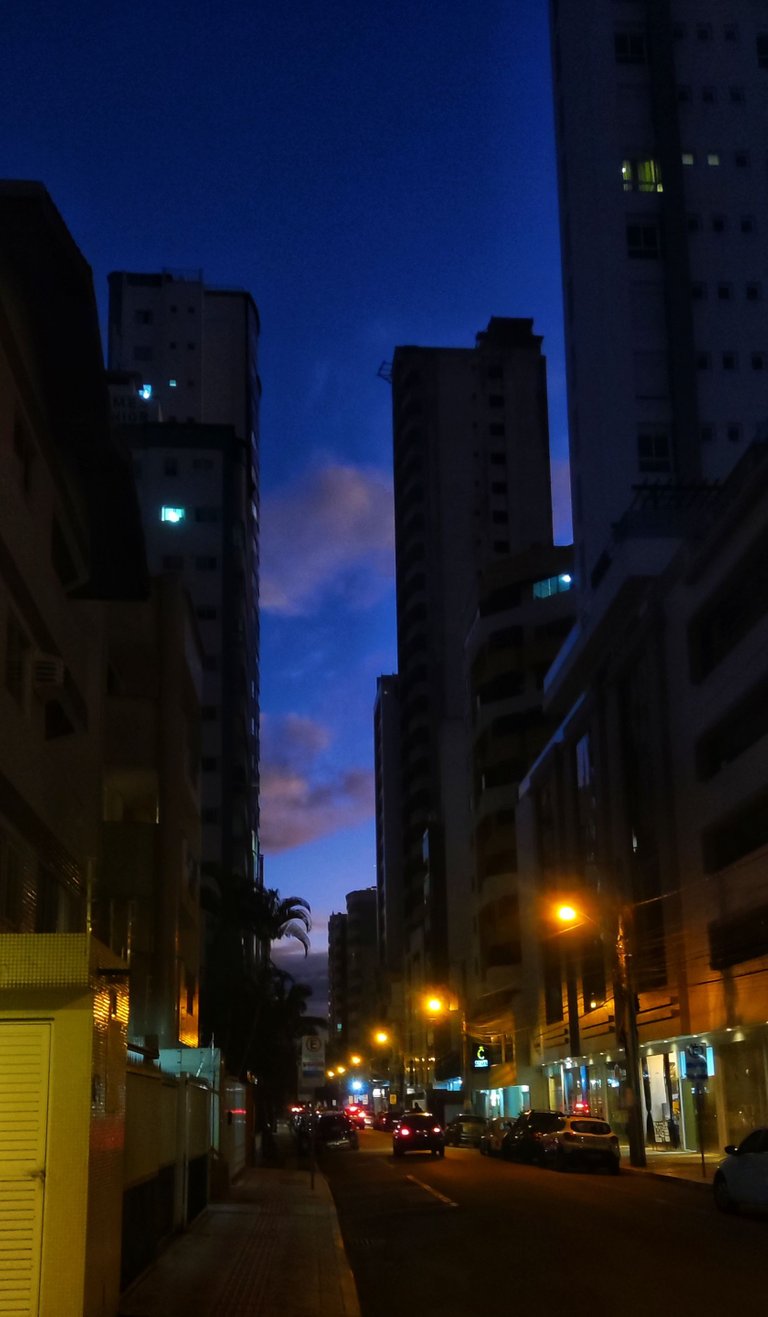 Balneário typical street at night