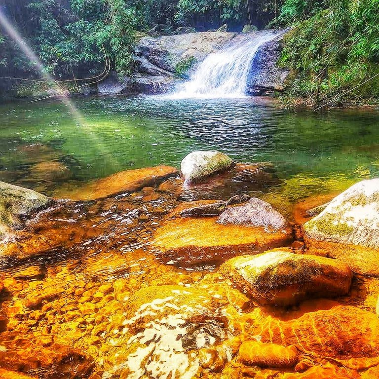 Waterfall crystal water