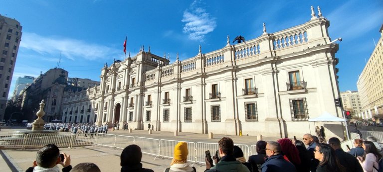 The hustle and bustle during the changing of the guard, because tourists love it.