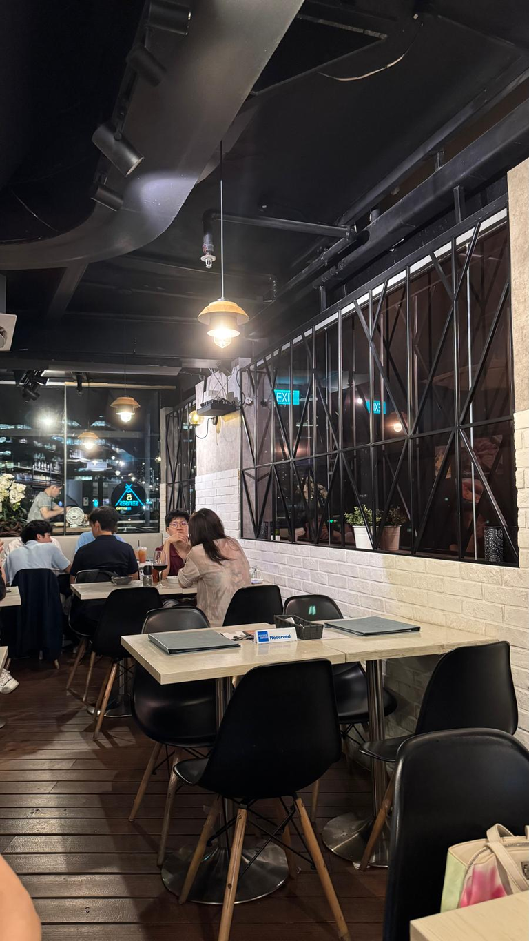 Nice and comfortable seating within the bistro with ample walking space