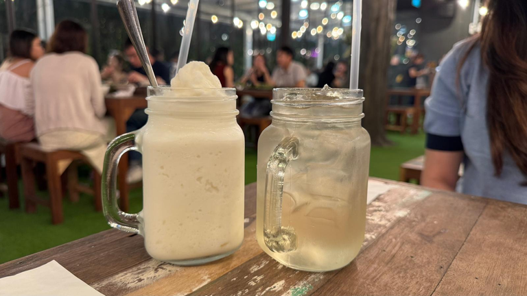 Coconut Crush (left) Lemongrass Drink (Right)