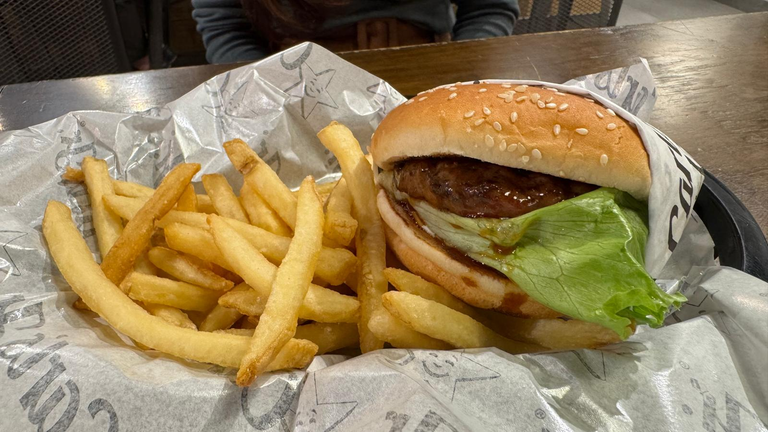 Yakiniku Pork Burger with Fries