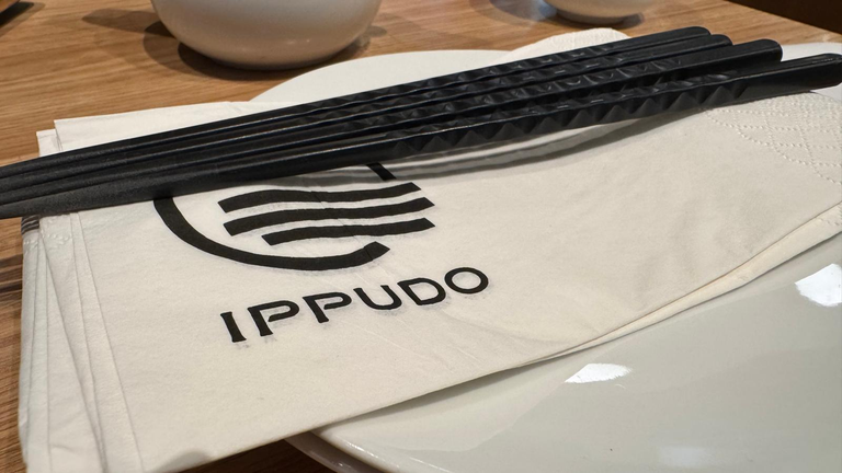 Napkin showing Ippudo branding