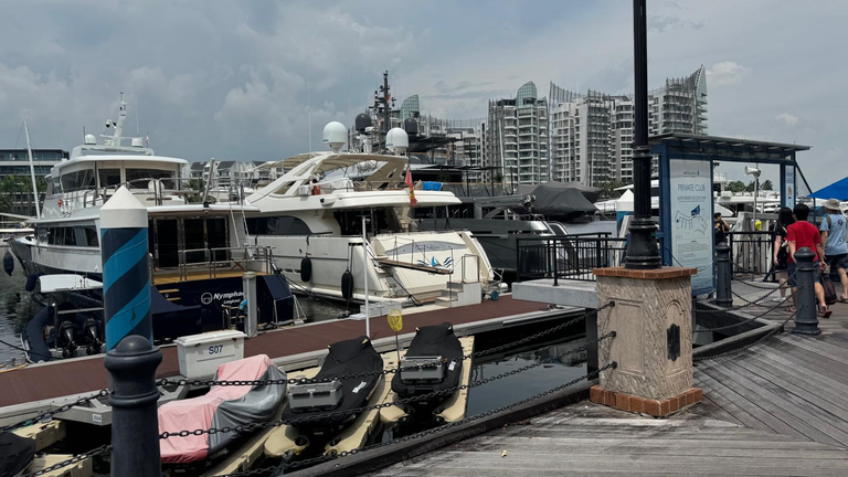 Walking to the yatch