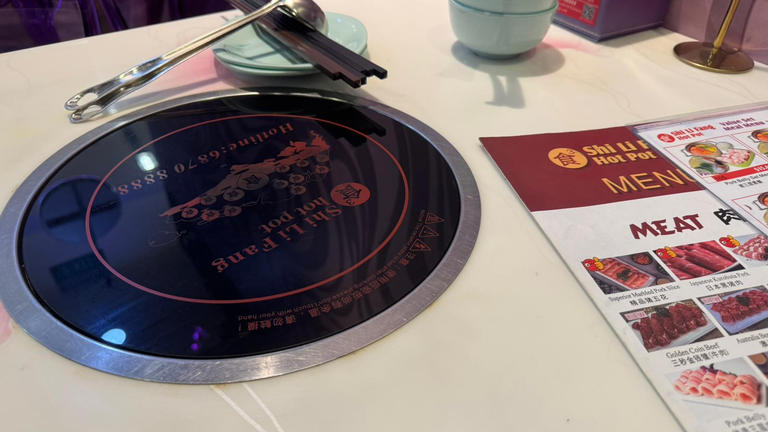 Induction Heater at each table for the hotpot