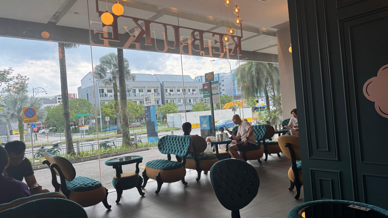 Ample seating within shop