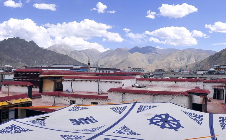 Mountain Ranges View from Jokhang Temple