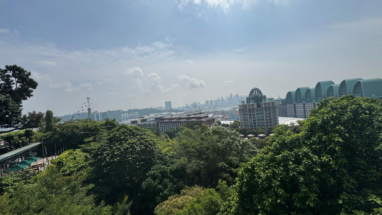 Another view without the glass panel overlooking Resorts World Sentosa