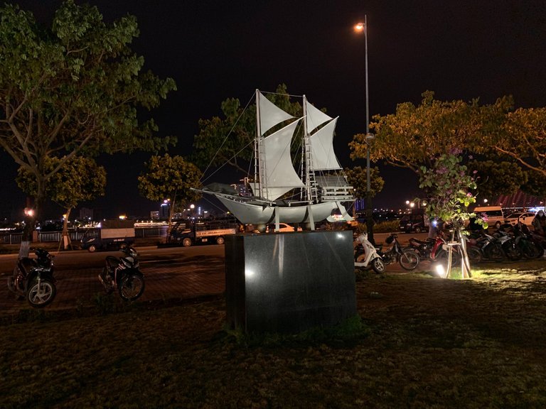 Indonesian work "Pinisi Sailboat"