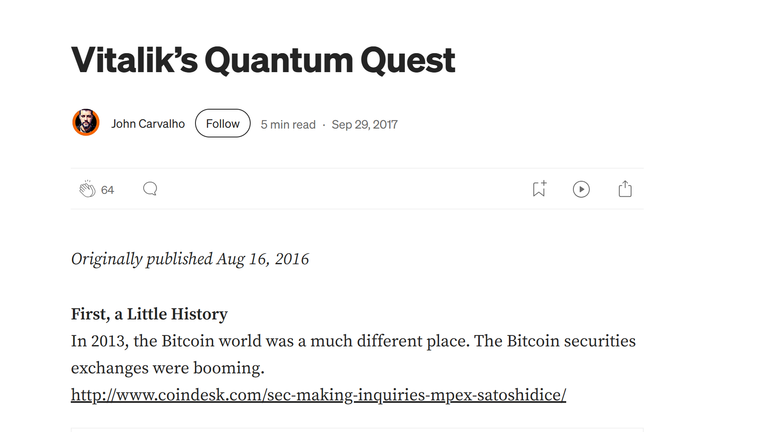 Was Vitalik's Quantum Computer quest a scam, before creating Ethereum? Approx. 2013.
