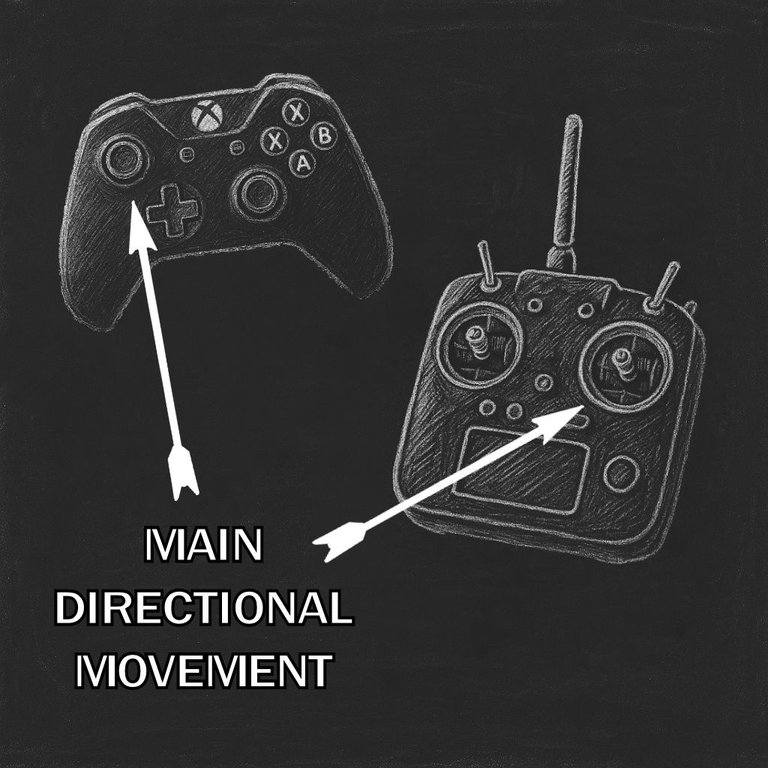 Why FPV drone controllers are confusing for gamers. The left and right stick are basically reversed compared to a gamepad / xbox / ps5 controller. That adds to the confusion.