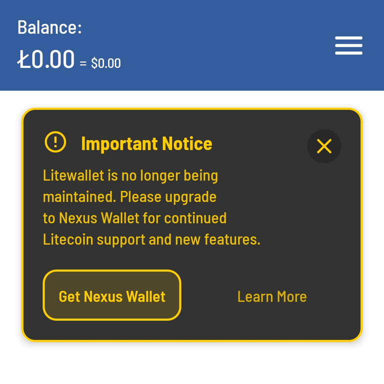 Mobile Litecoin Litewallet is replaced by Nexus Wallet for Litecoin. Here is how to import your balance from Litewallet to Nexus Wallet. Litecoin now supports anonymous, private payments 🤩