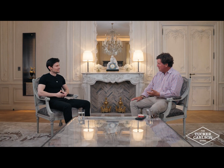 First Tucker Carlson interview with Pavel Durov, CEO of Telegram, after his arrest in France.