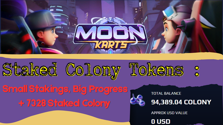 Staked Colony Tokens : Small Stakings, Big Progress + 7328 Staked Colony 